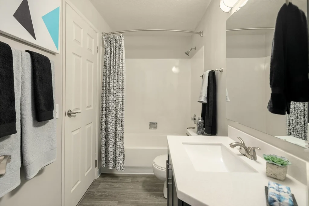 Bathroom with toilet and tub/shower