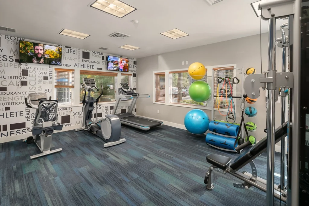 Fitness center with strength training and cardio equipment